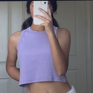 Purple halter top